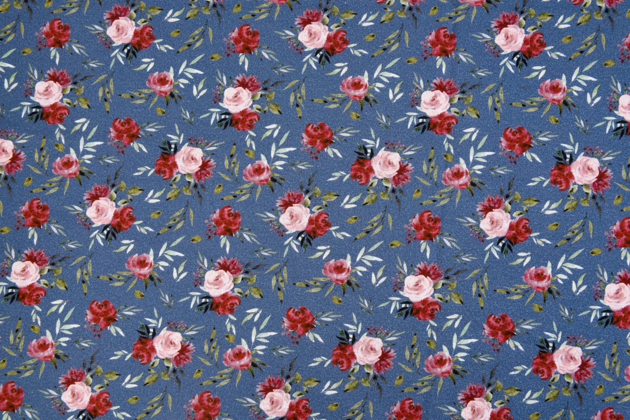 Alpine Fleece Roses Print Fabric- 5003