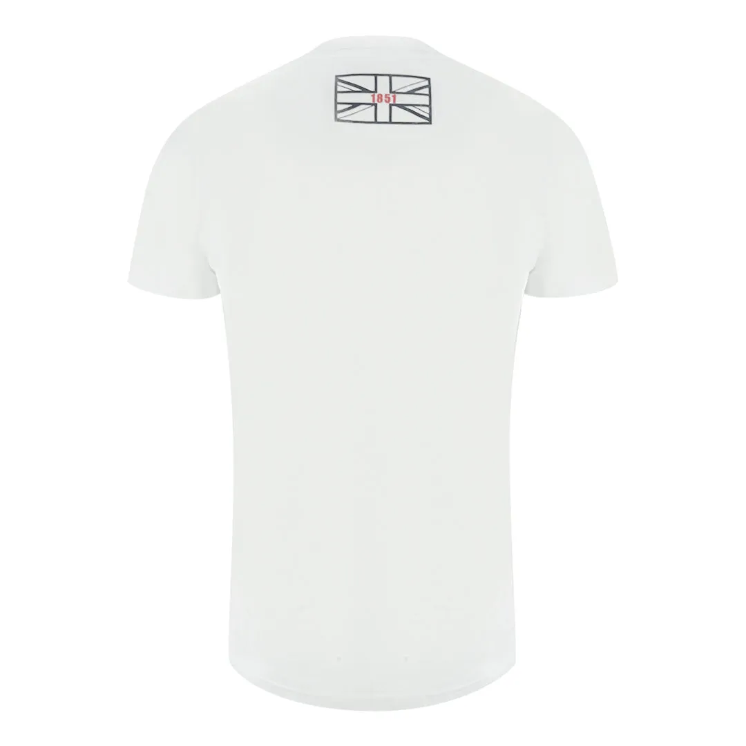 Aquascutum London 1851 Tape Logo White T-Shirt