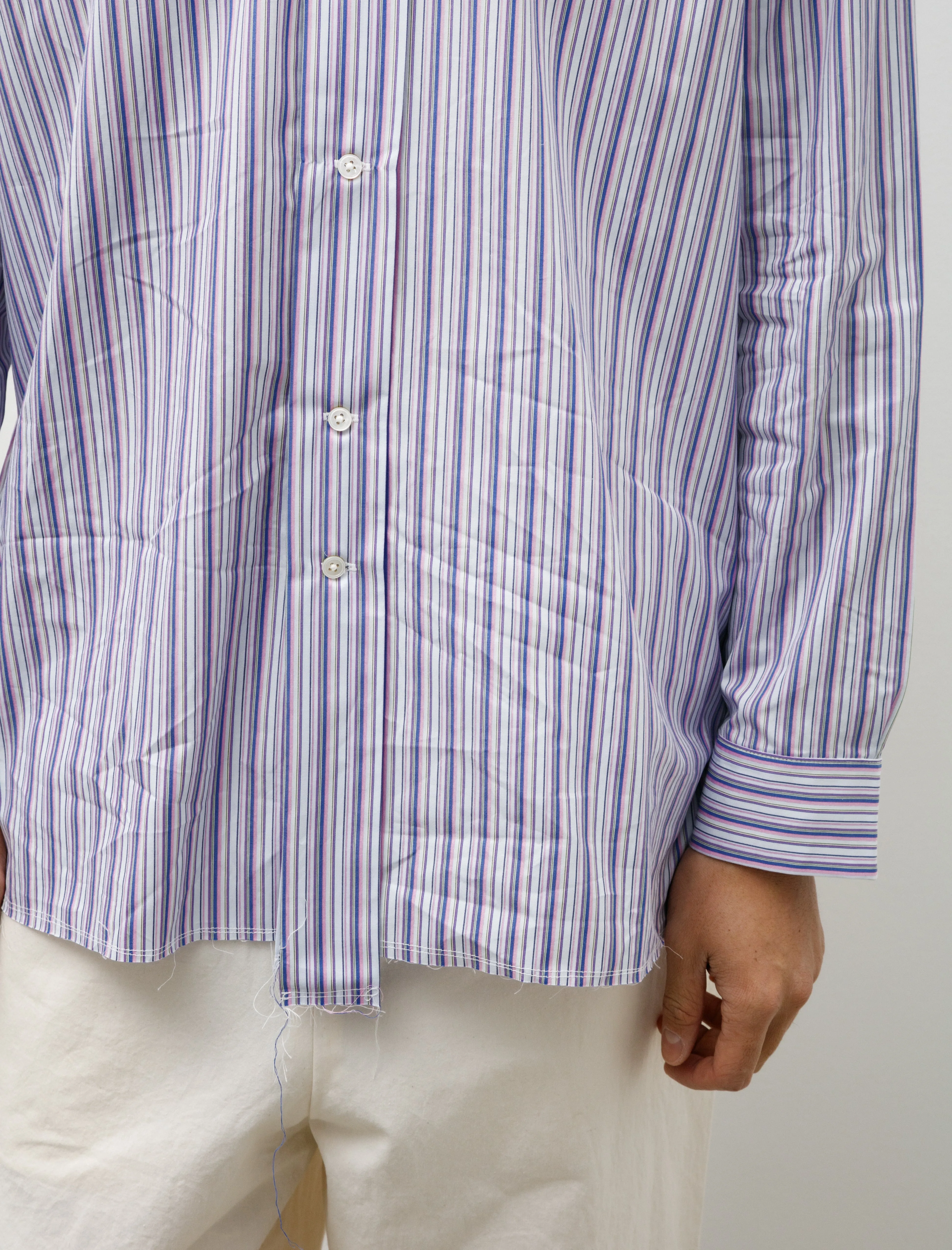 Basic Shirt Shirting Purple Stripe