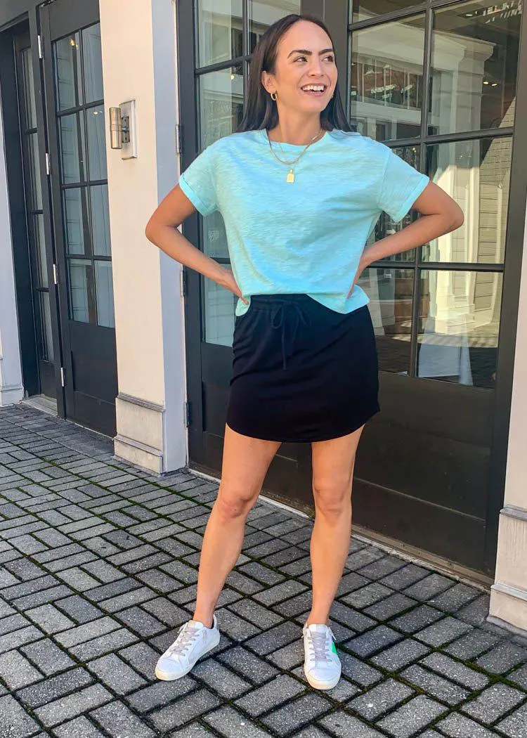 BB Dakota It's Casual Tie Waist Mini Skirt