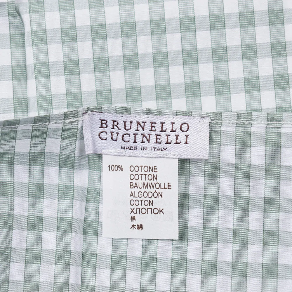Brunello Cucinelli Gingham Check Pocket Square