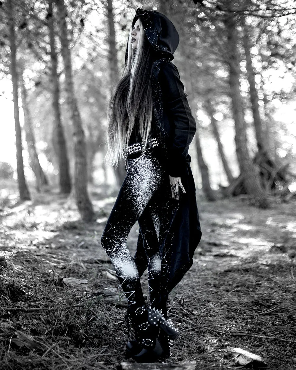 Constellation Yoga Leggings - UPF 50  Protection, Vegan Yoga Activewear, Occult Witchy Goth