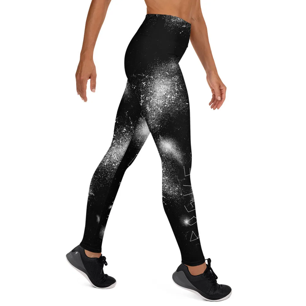 Constellation Yoga Leggings - UPF 50  Protection, Vegan Yoga Activewear, Occult Witchy Goth