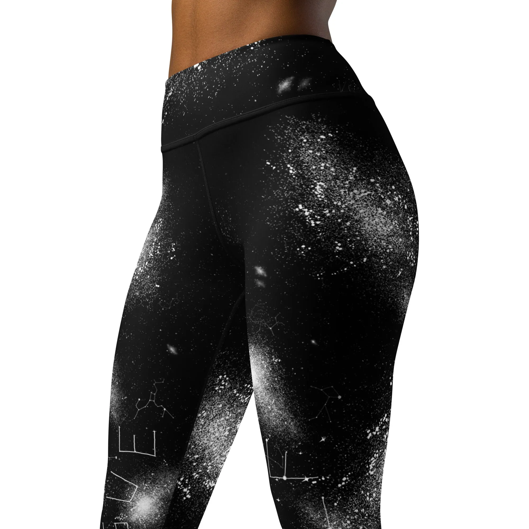Constellation Yoga Leggings - UPF 50  Protection, Vegan Yoga Activewear, Occult Witchy Goth