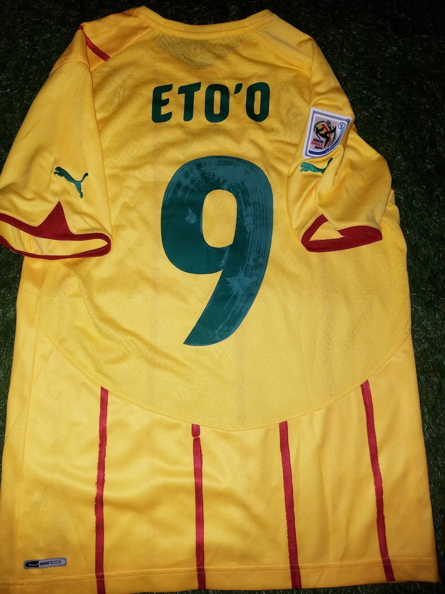 Eto'o Cameroon Puma 2010 WORLD CUP Away Jersey Shirt Camiseta M