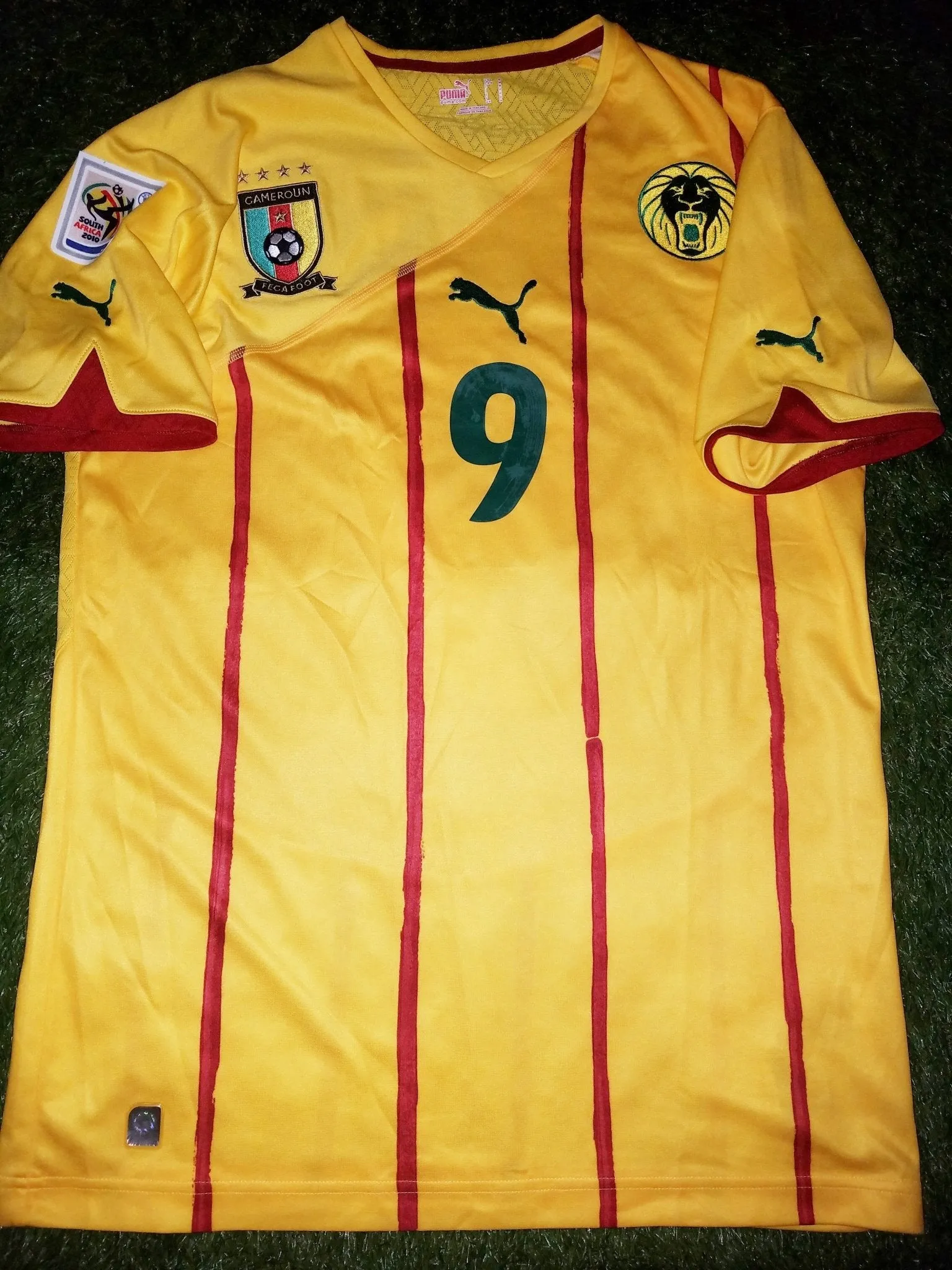Eto'o Cameroon Puma 2010 WORLD CUP Away Jersey Shirt Camiseta M