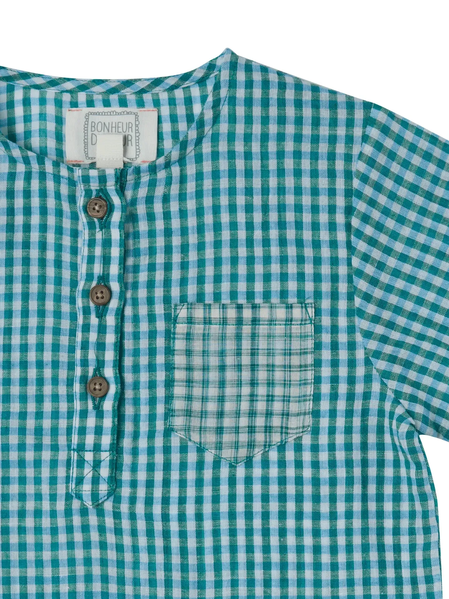 Georges Blue Vichy Checks Shirt