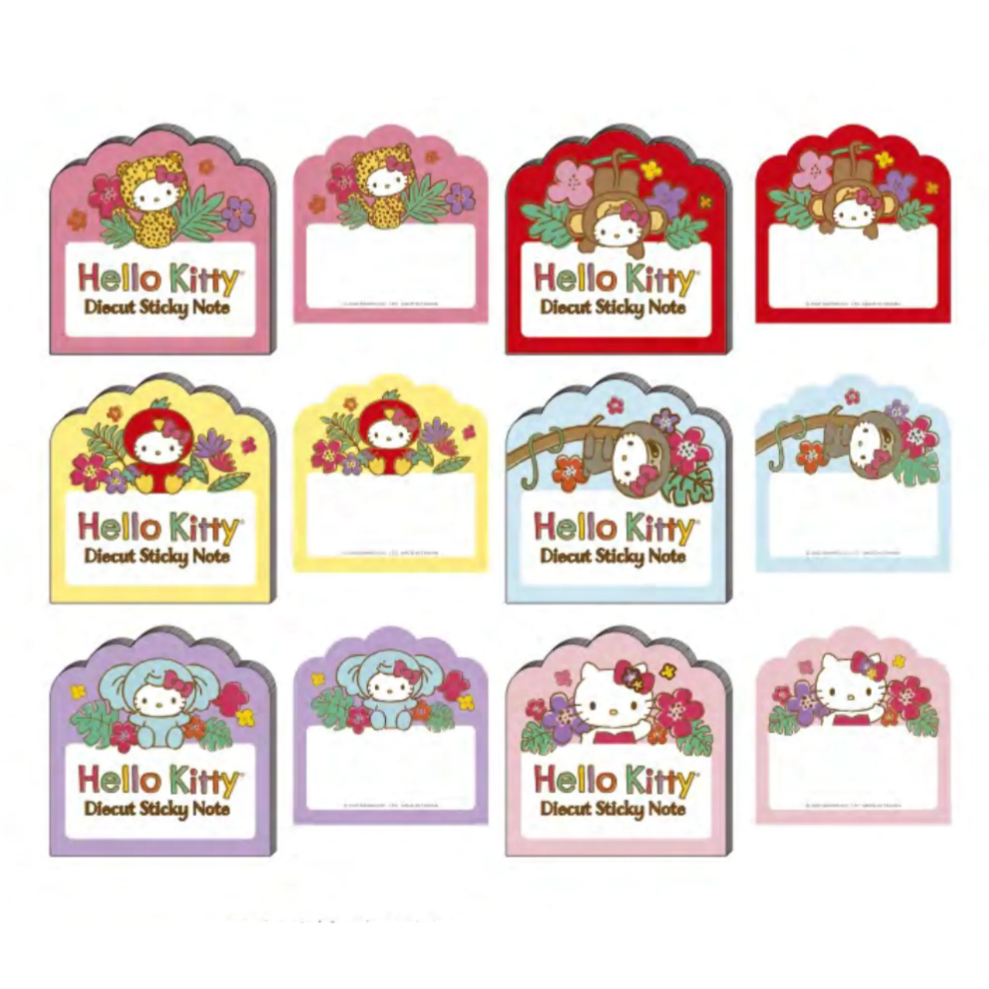 Hello Kitty Assorted Sticky Notes (Tropical Animal Series)