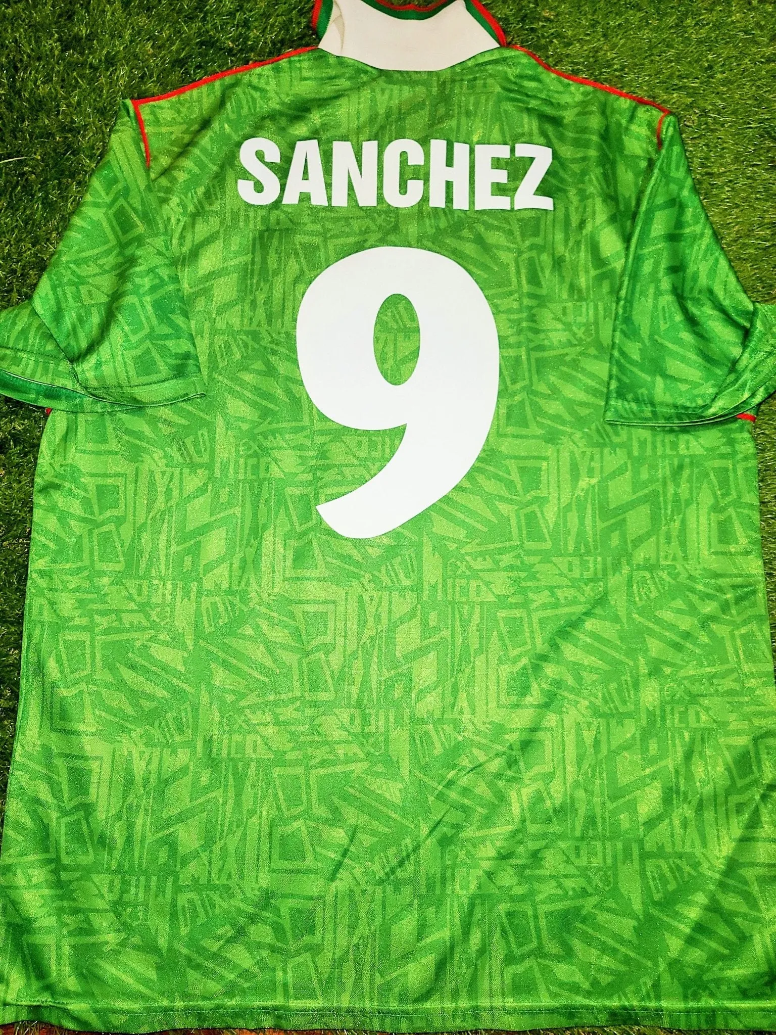 Hugo Sanchez Mexico Umbro 1994 WORLD CUP Jersey Shirt Camiseta XL