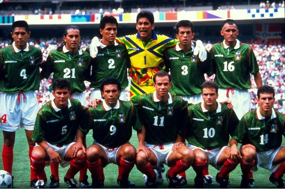 Hugo Sanchez Mexico Umbro 1994 WORLD CUP Jersey Shirt Camiseta XL