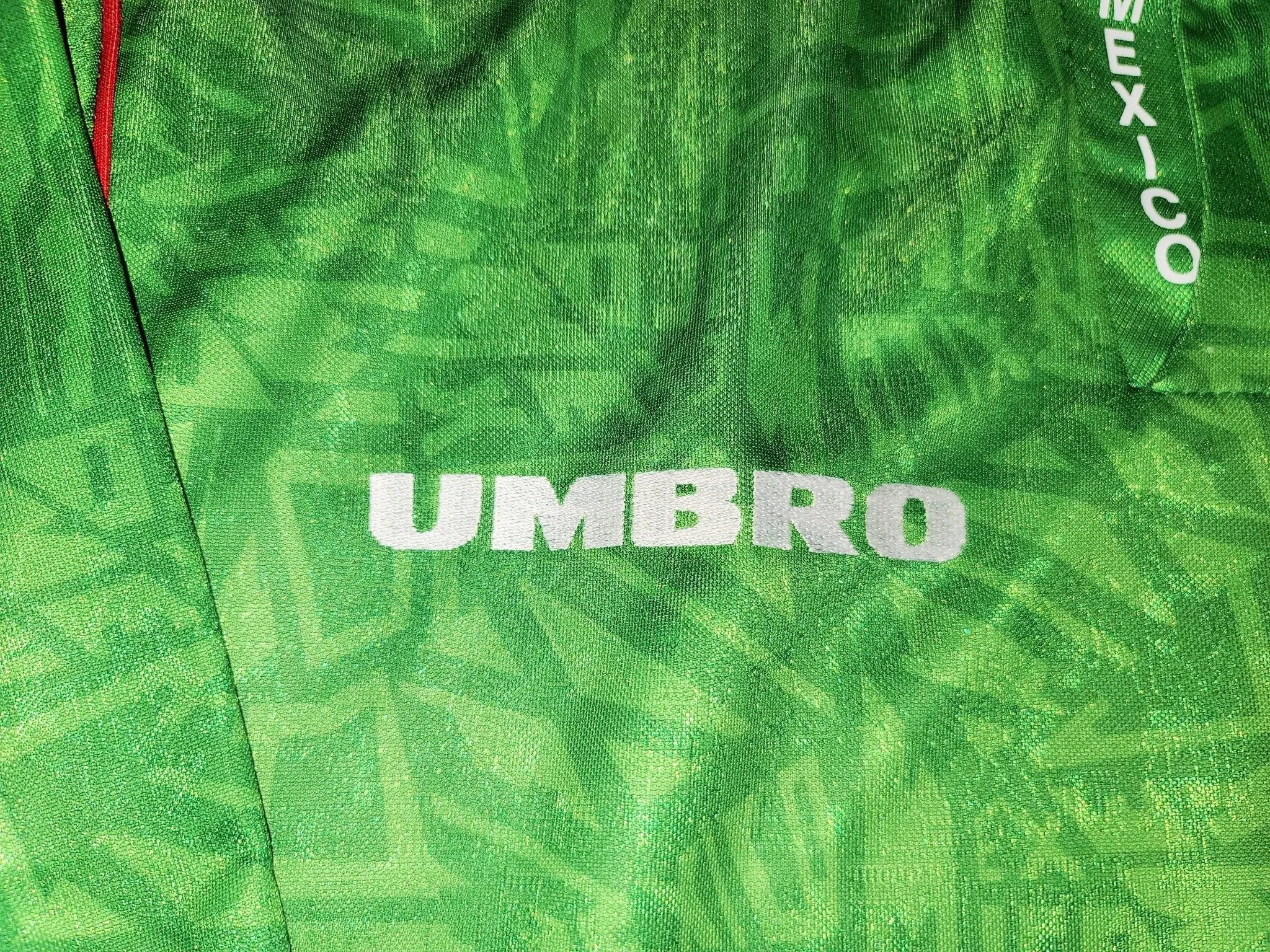 Hugo Sanchez Mexico Umbro 1994 WORLD CUP Jersey Shirt Camiseta XL
