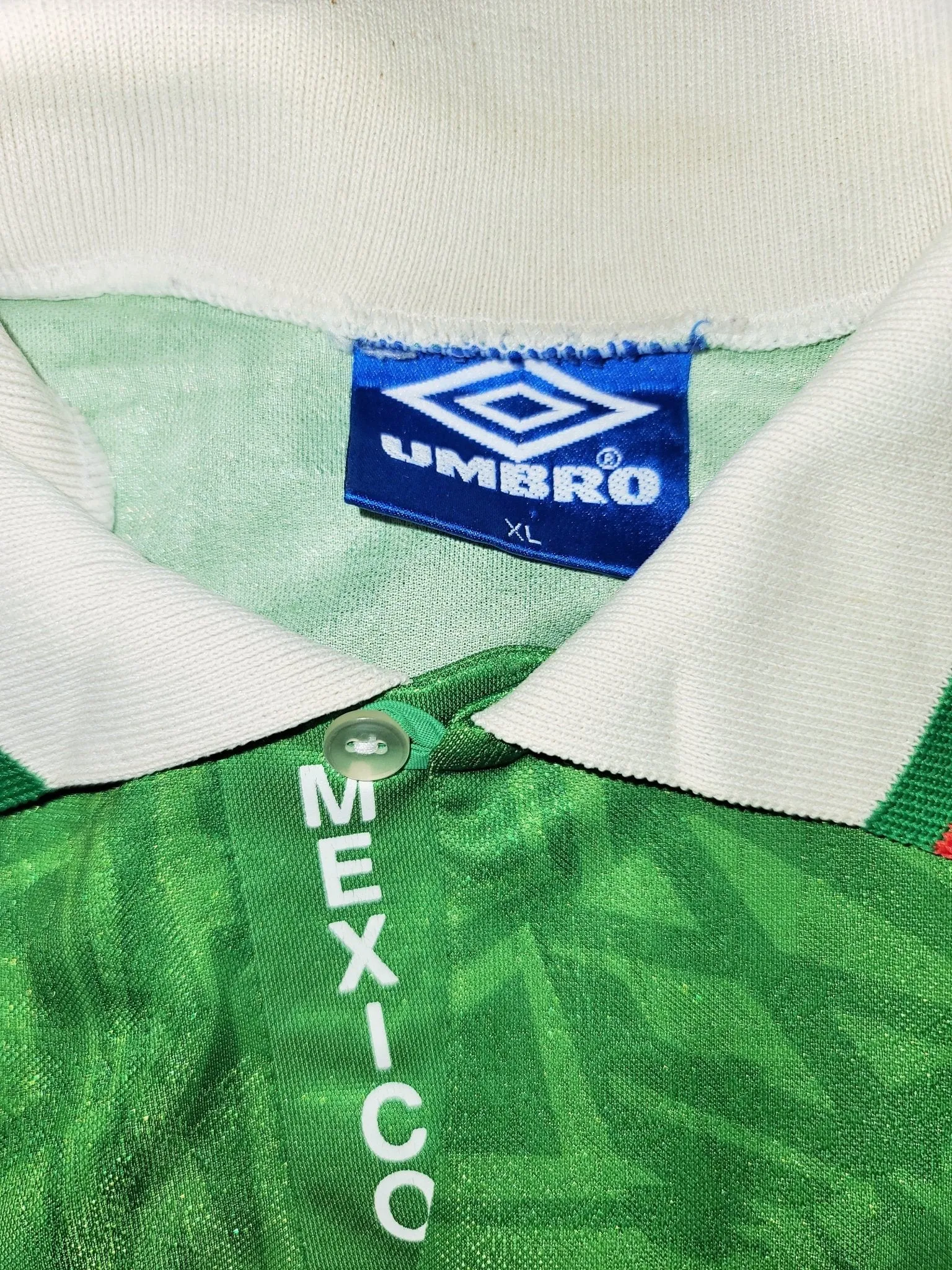 Hugo Sanchez Mexico Umbro 1994 WORLD CUP Jersey Shirt Camiseta XL
