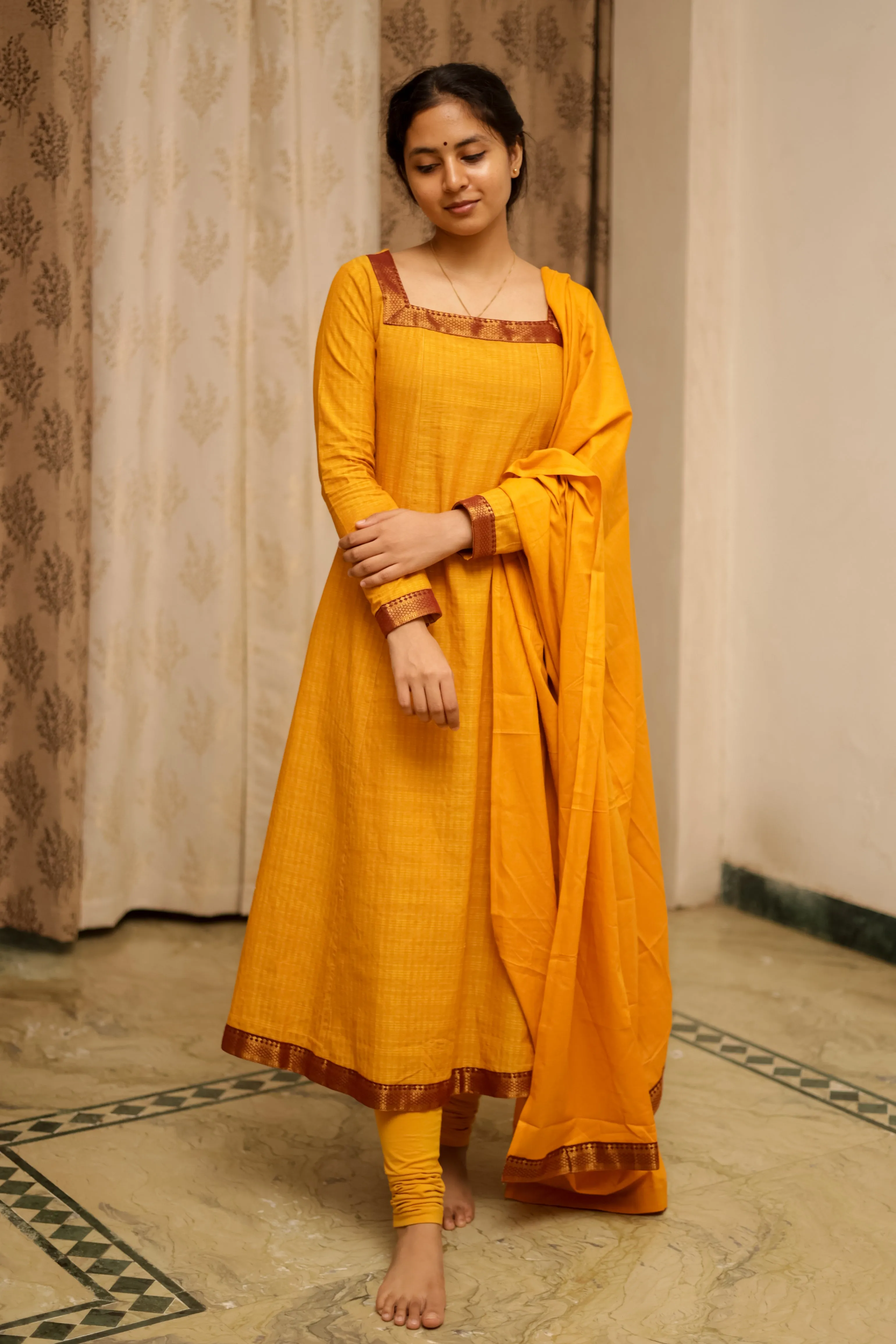 Jodi Simran Mustard (Kurti Dupatta) (DELIVERY TIME:60-90DAYS)