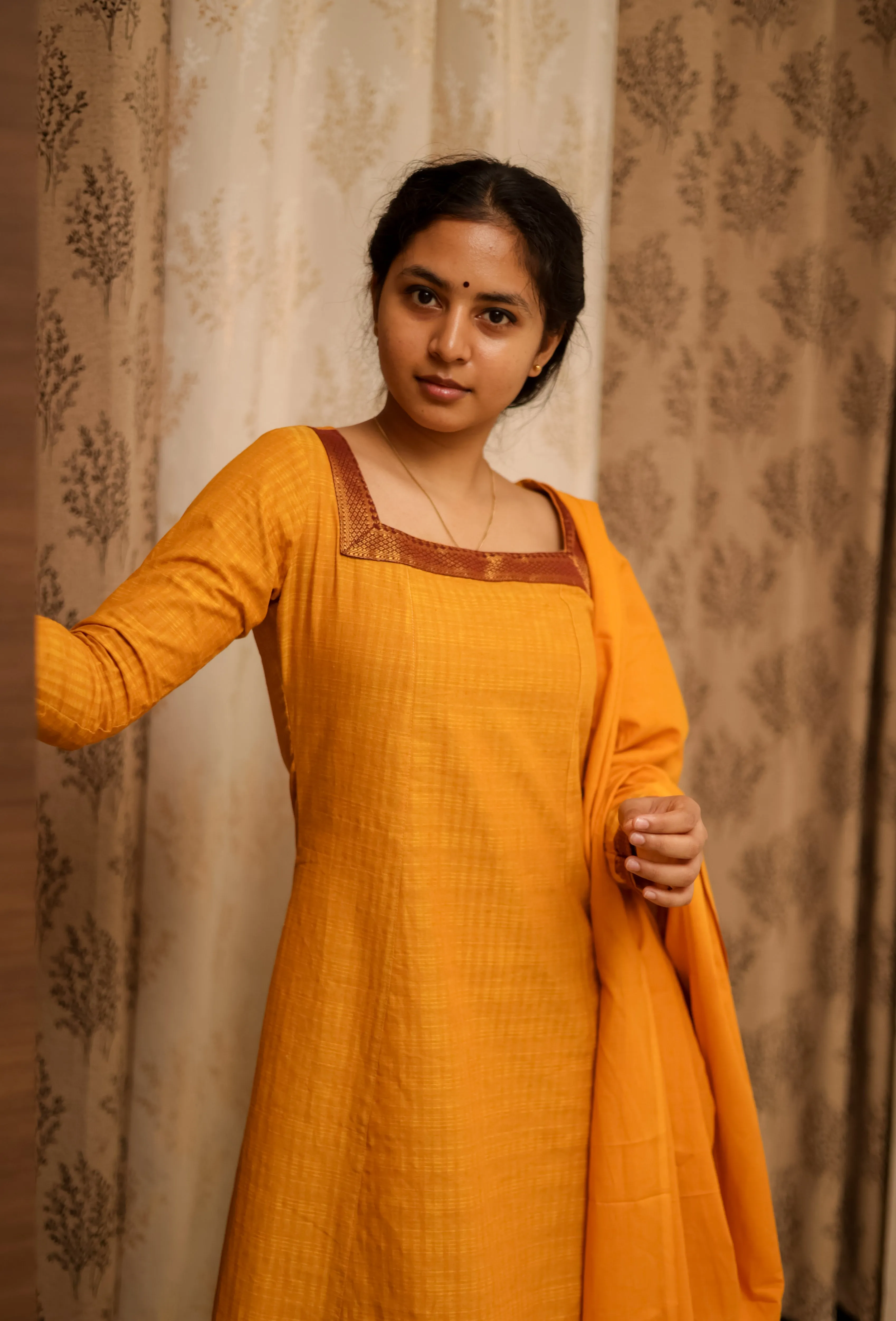 Jodi Simran Mustard (Kurti Dupatta) (DELIVERY TIME:60-90DAYS)