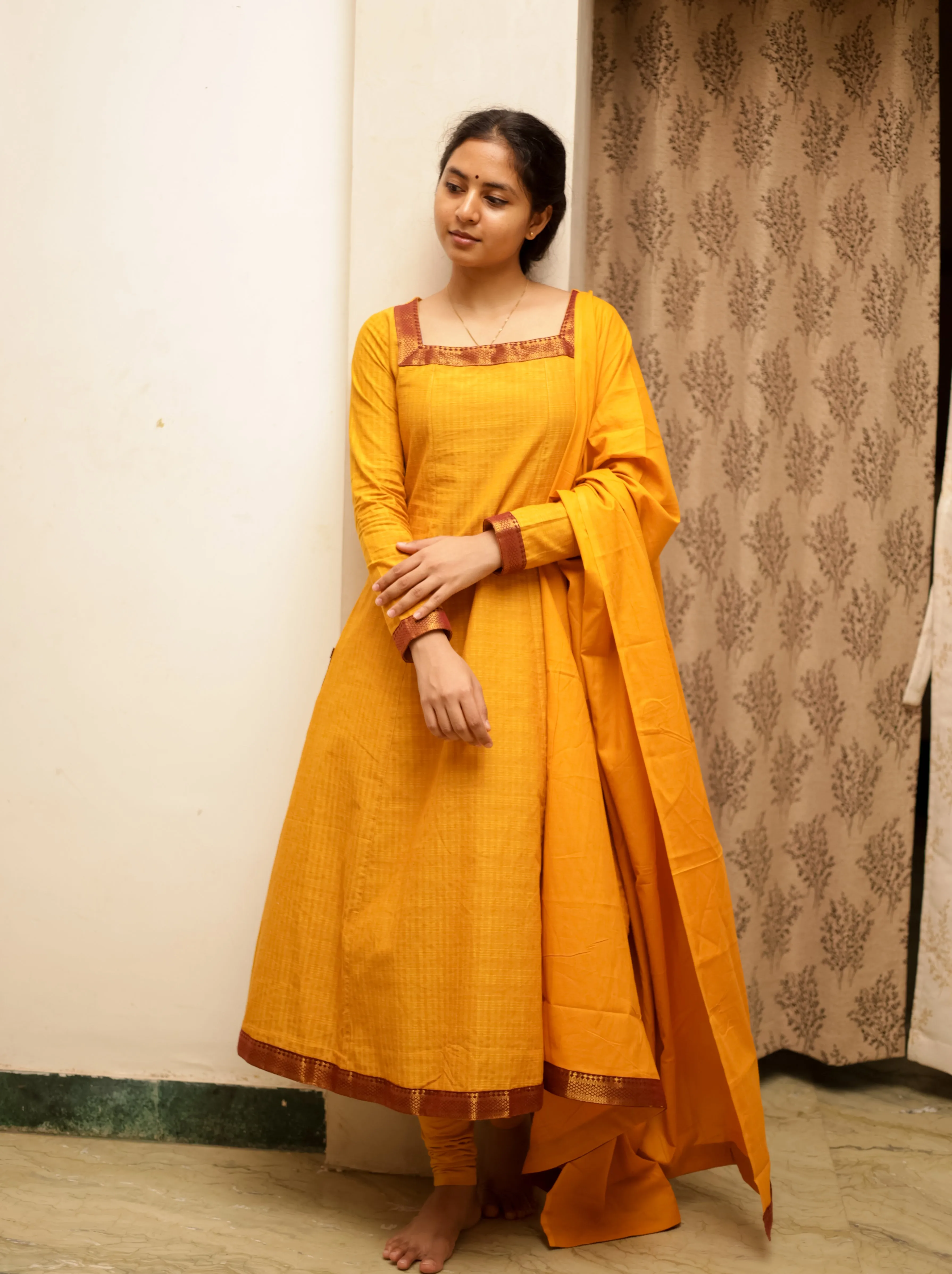 Jodi Simran Mustard (Kurti Dupatta) (DELIVERY TIME:60-90DAYS)