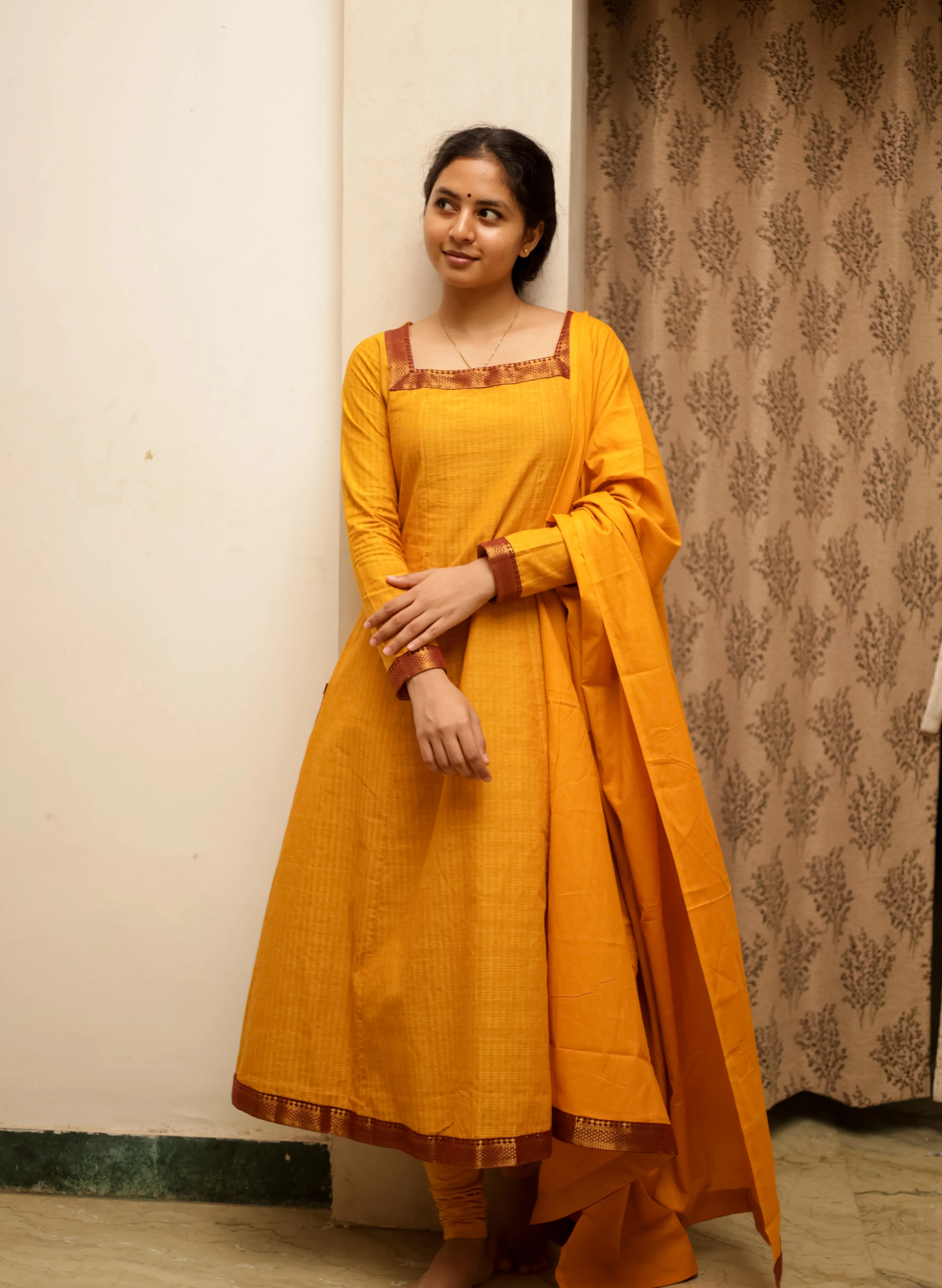 Jodi Simran Mustard (Kurti Dupatta) (DELIVERY TIME:60-90DAYS)