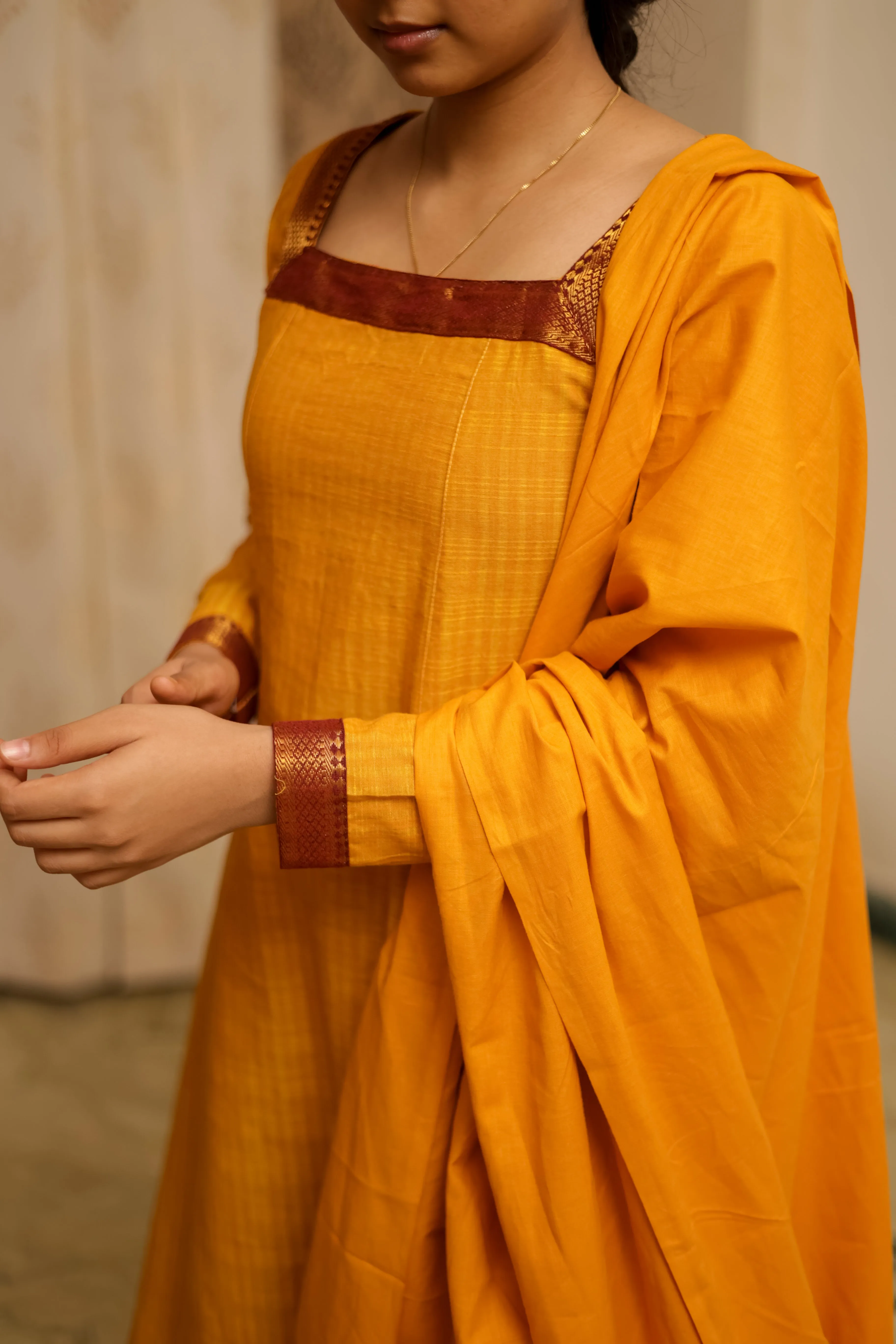 Jodi Simran Mustard (Kurti Dupatta) (DELIVERY TIME:60-90DAYS)