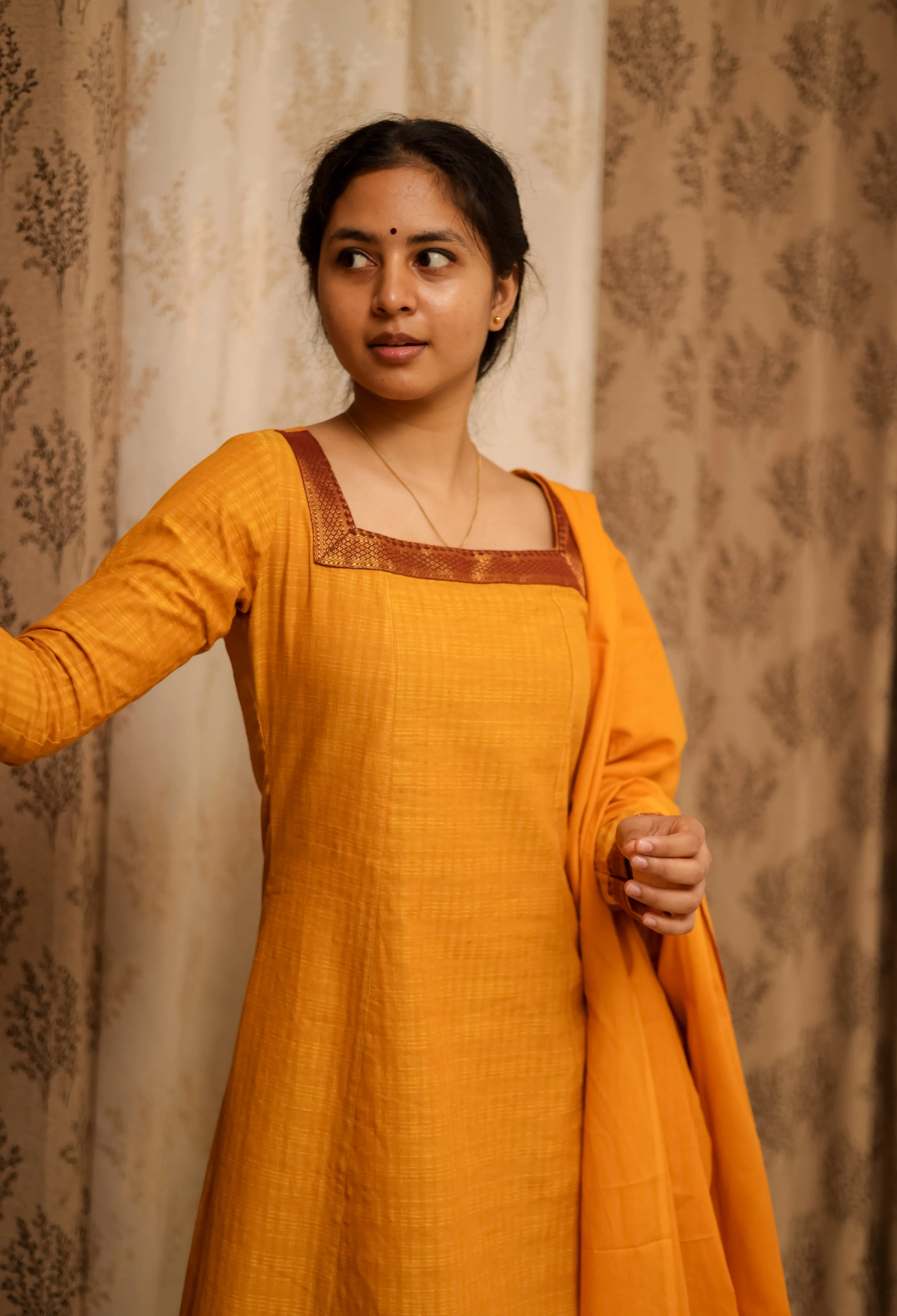 Jodi Simran Mustard (Kurti Dupatta) (DELIVERY TIME:60-90DAYS)