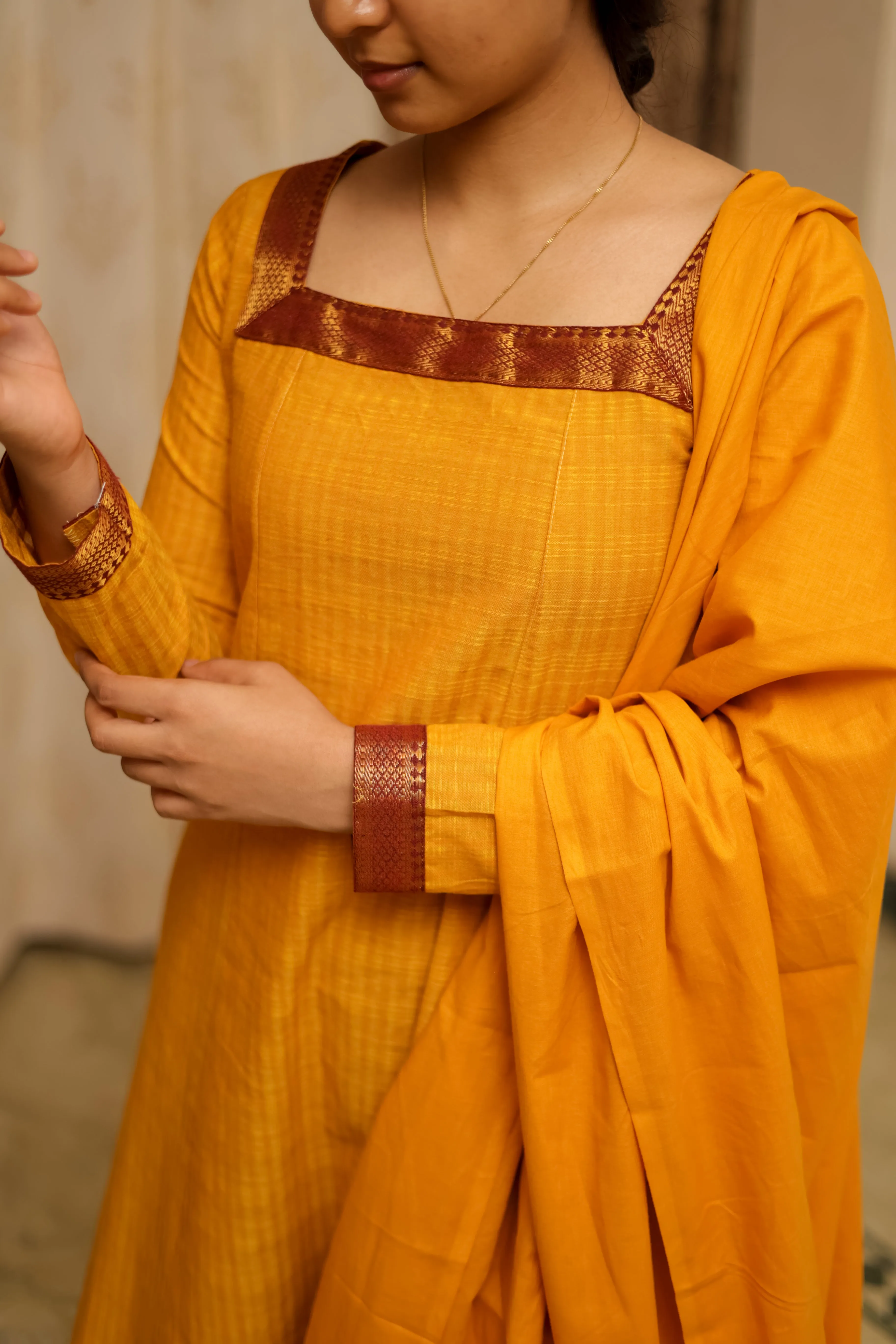 Jodi Simran Mustard (Kurti Dupatta) (DELIVERY TIME:60-90DAYS)
