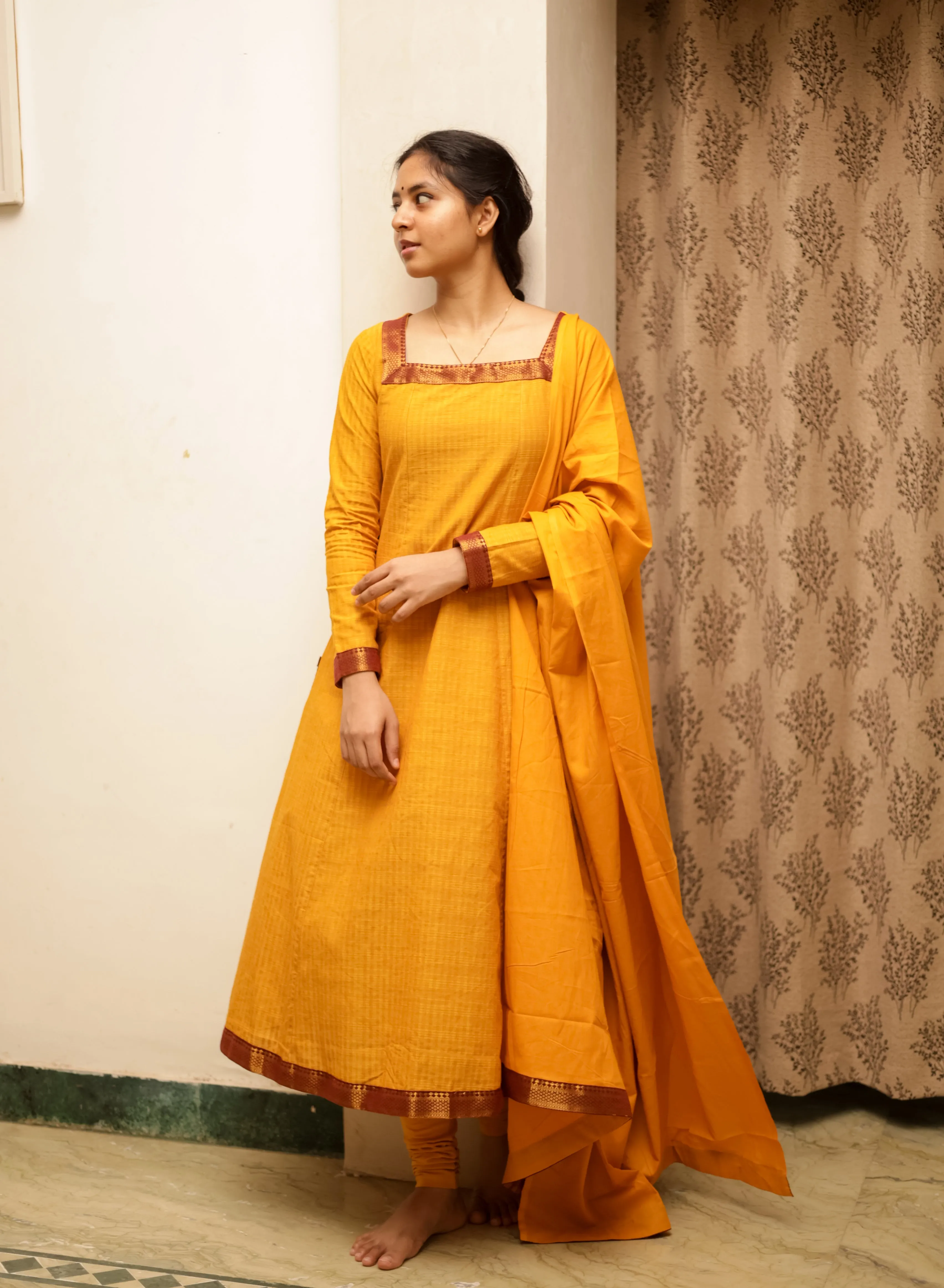 Jodi Simran Mustard (Kurti Dupatta) (DELIVERY TIME:60-90DAYS)