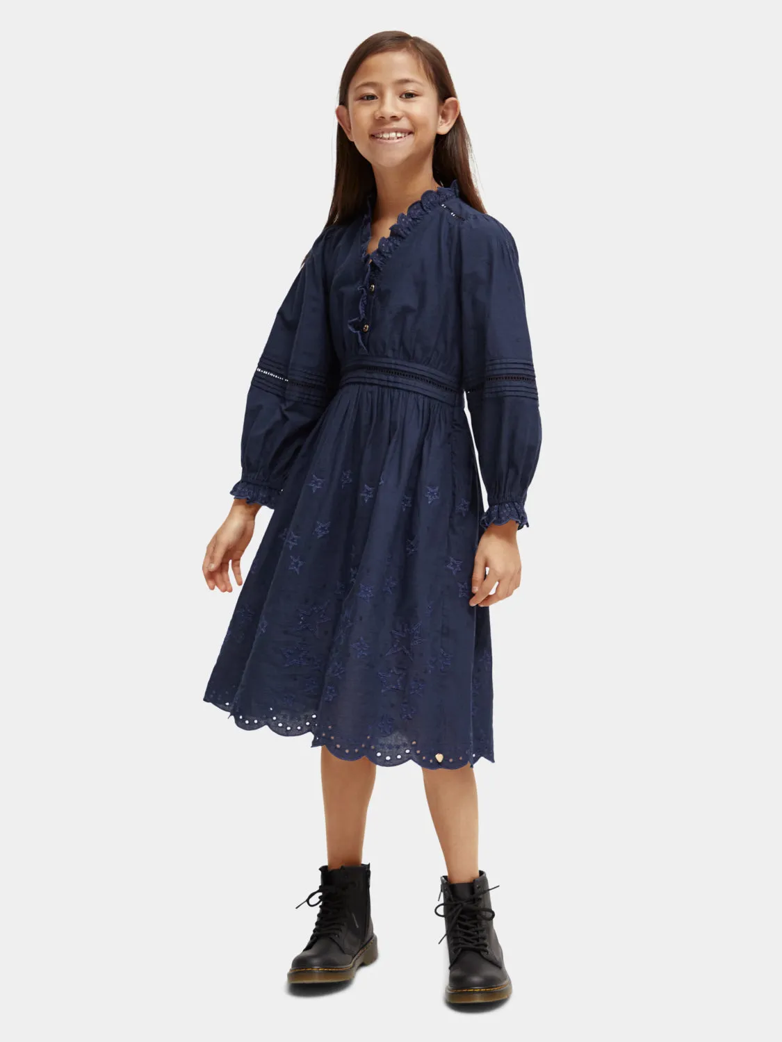 Kids - Broderie anglaise star dress