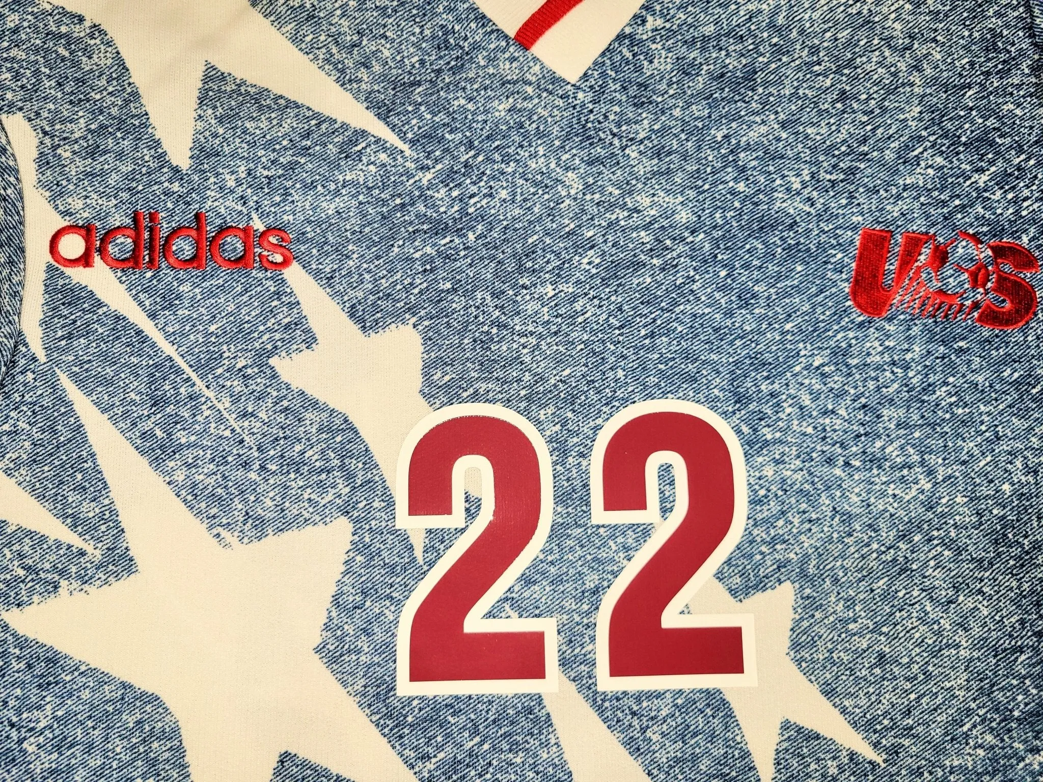 Lalas USA US 1994 WORLD CUP Denim Away Soccer Jersey 40-42 M