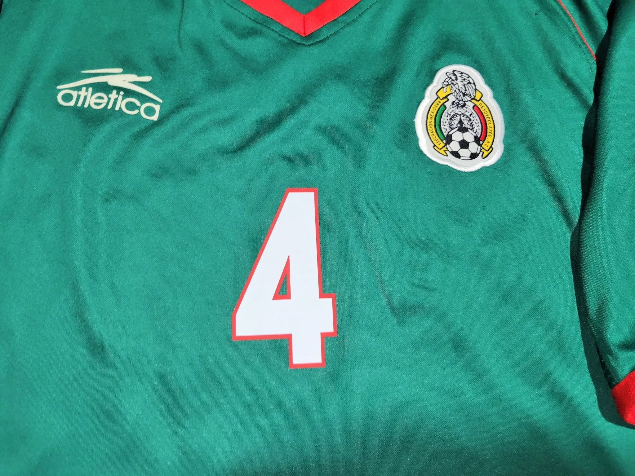 Marquez Mexico Atletica 2002 WORLD CUP Soccer Home Jersey Camiseta XL