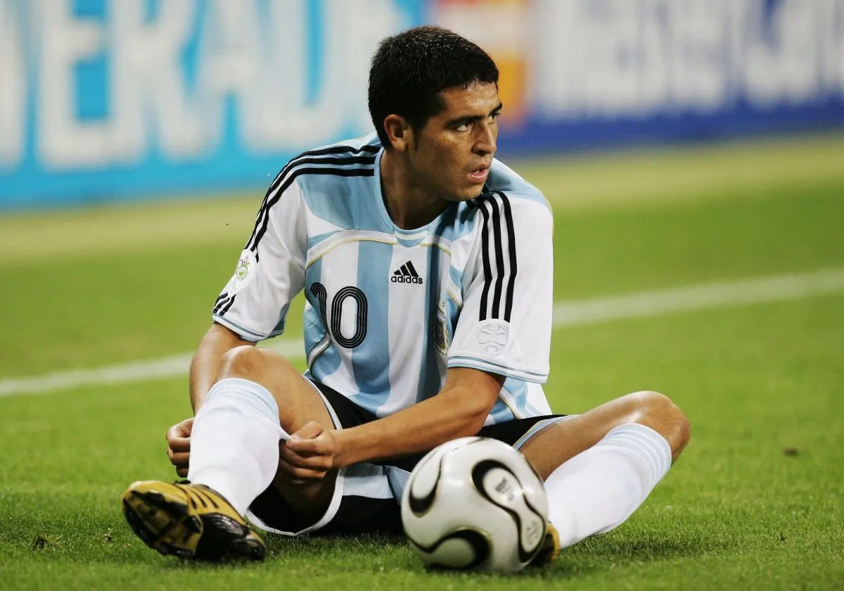 Riquelme Argentina 2006 WORLD CUP Soccer Jersey M SKU# 838643 TES001