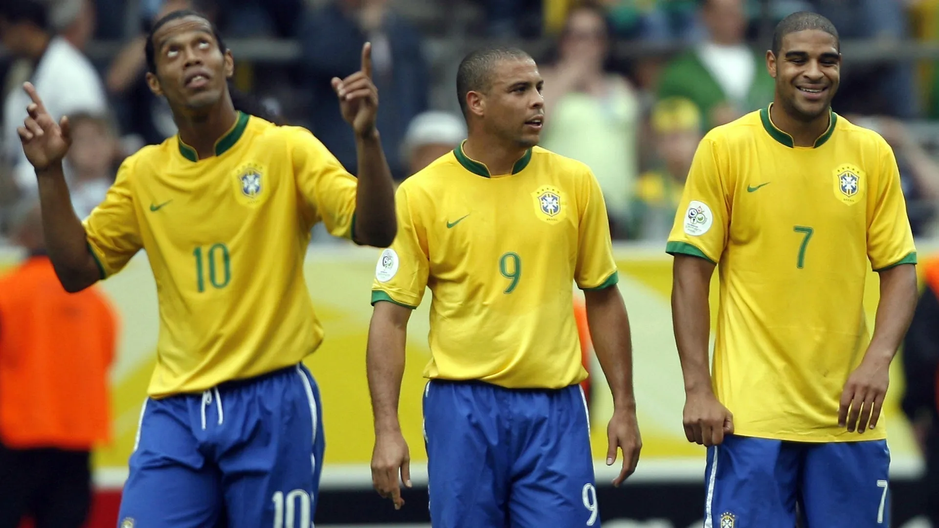 Ronaldo Brazil 2006 World Cup Home Long Sleeve Soccer Jersey Shirt M