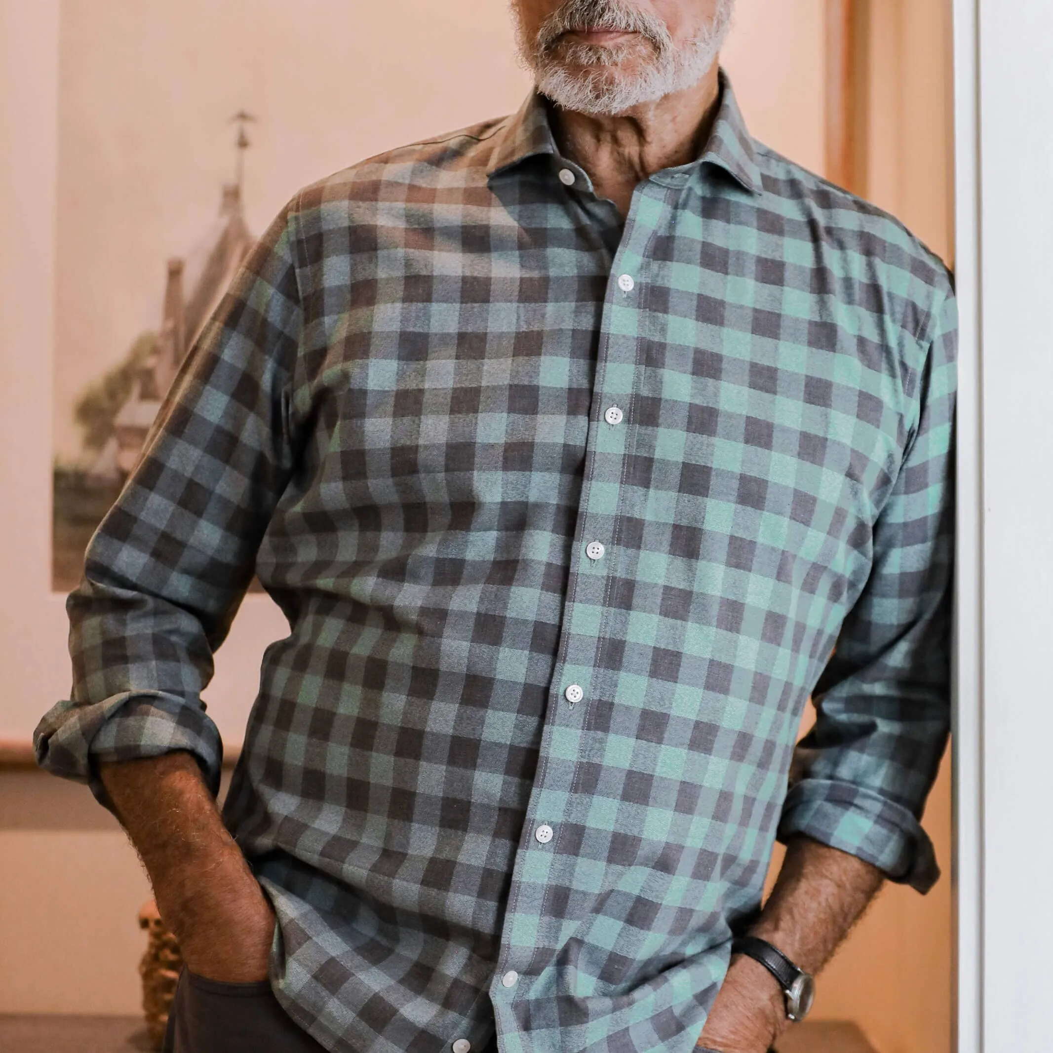 The Sage Roslyn Gingham Custom Shirt