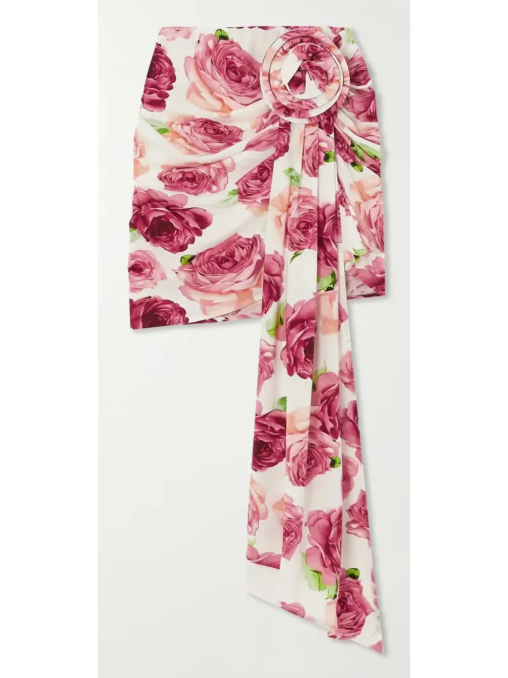 Women’s 3d Floral-Print Long-Sleeve Top and Skirt Set