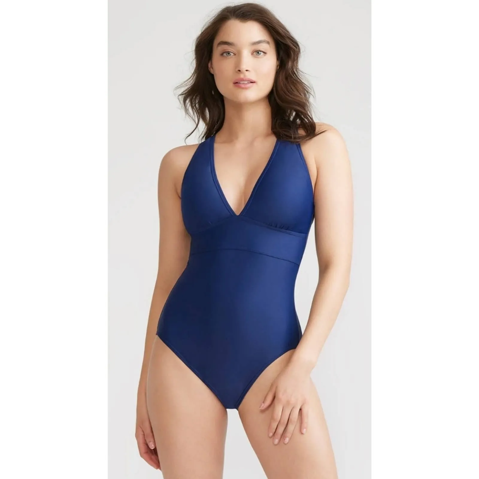 Yummie Maia Plunge One-piece Swimsuit Navy