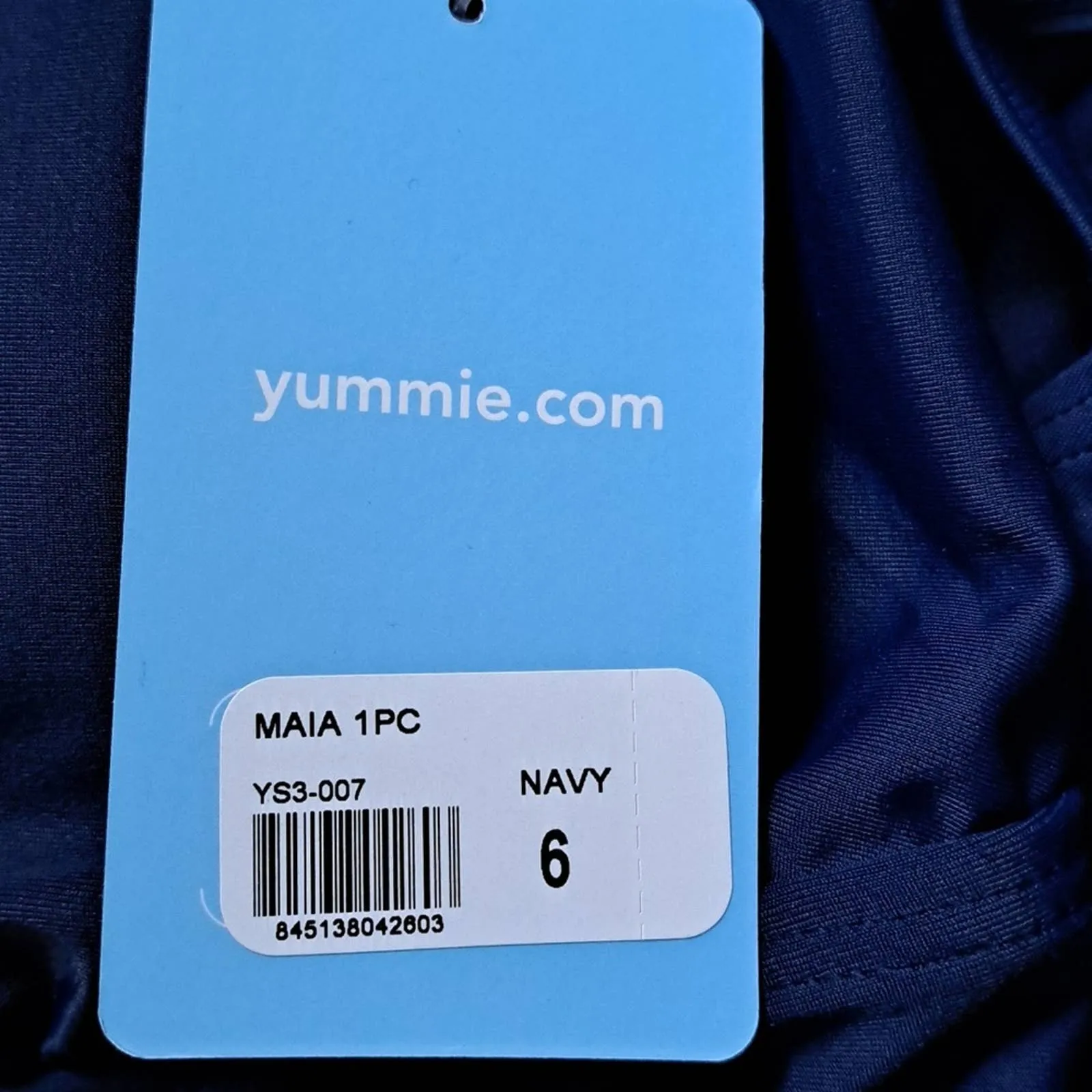 Yummie Maia Plunge One-piece Swimsuit Navy